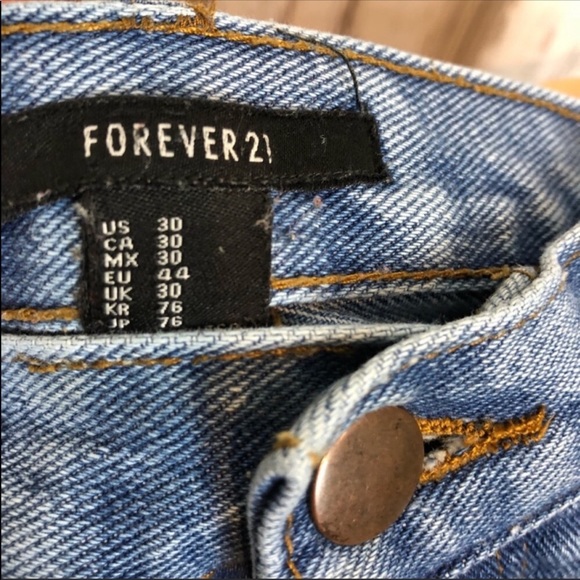 Forever 21 Denim Short Blue Distressed Destroyed - Picture 6 of 8